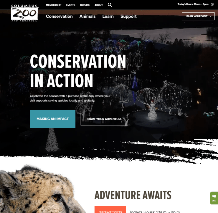 Columbus Zoo and Aquarium Family of Websites