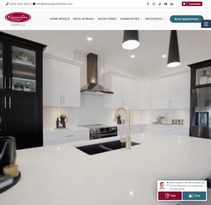 Kensington Homes Website