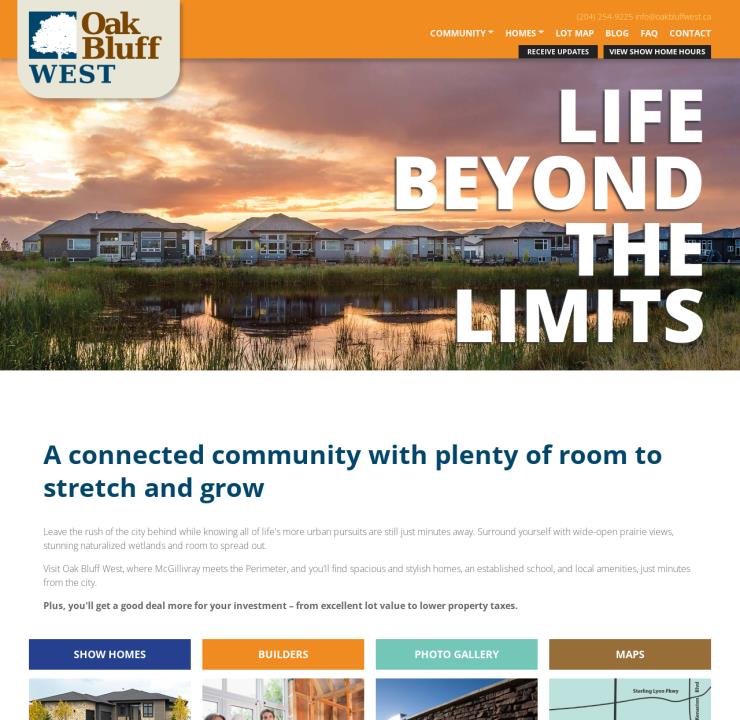Oak Bluff West Website